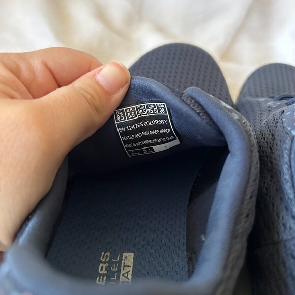 Skechers Goga Mat Slip On Tennis Shoes Womens Size 8.5 Blue Activewear Go Walk - Picture 5 of 6